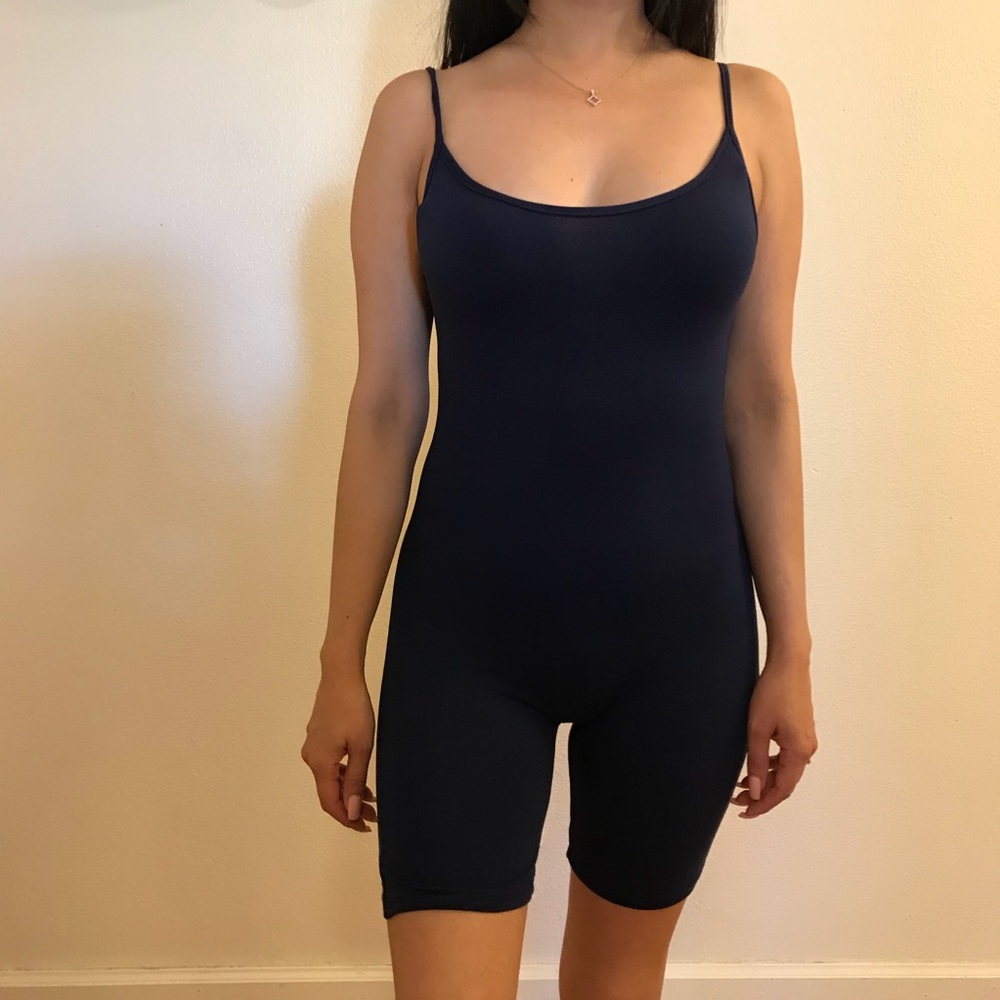 Kim Navy Cycle Short Jumpsuit - Picture 7 of 7